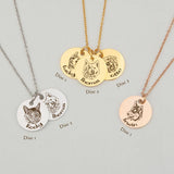 Pet Head & Name Necklace
