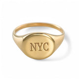 Signet Name Ring