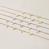 Alphanumeric Collarbone Necklace