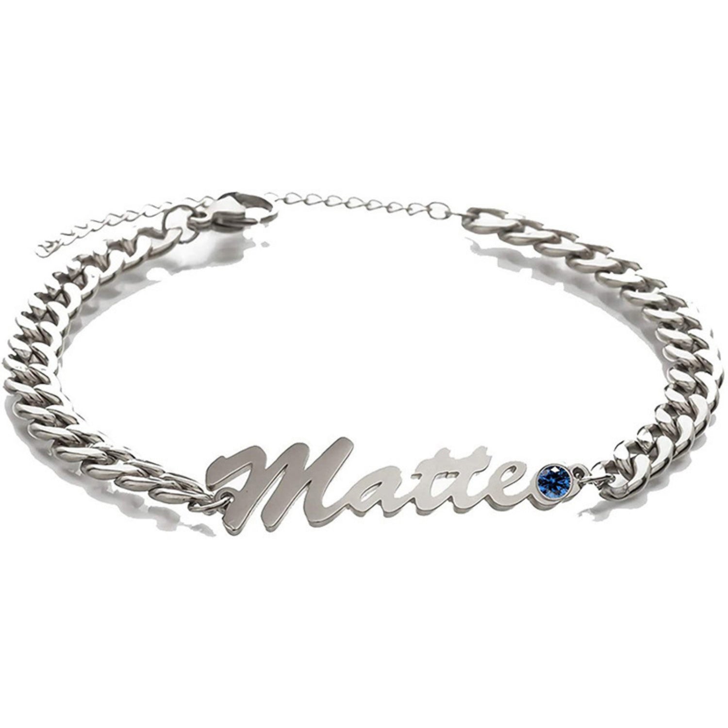 Personalized Birthstone Name Couple Bracelet