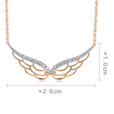 18K Pure Gold Love Secret Wings Angel Wings Diamond Necklace