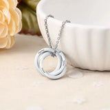 Interlocking Rings Name Necklace