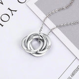 Interlocking Rings Name Necklace