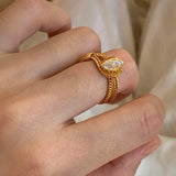 TikTok Viral Vintage Marquise Soft Chain Ring
