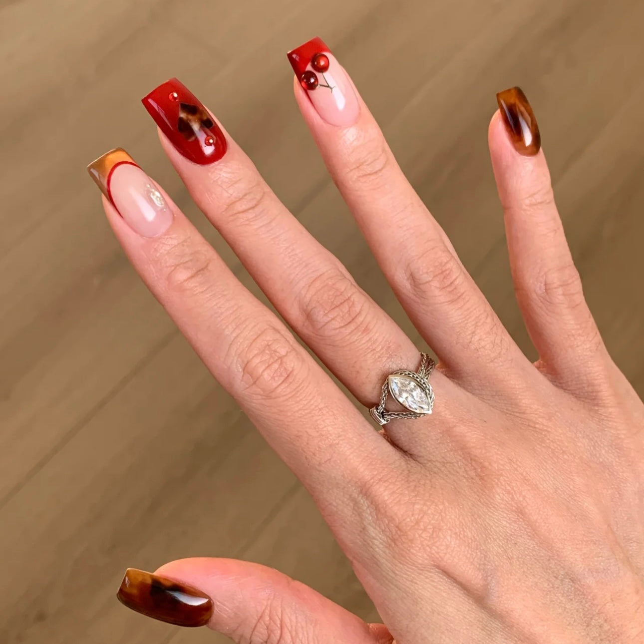 TikTok Viral Vintage Marquise Soft Chain Ring