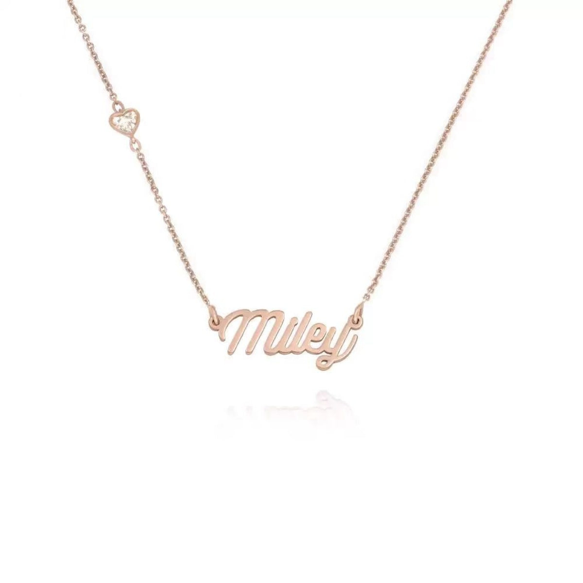 [Side Chain with Birthstone]  Customized Name Necklace/Letter Necklace