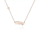 Diamond & Name Necklace