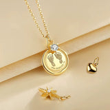 Customized Baby Full Moon & Anniversary Hand & Foot Print Pendant Necklace