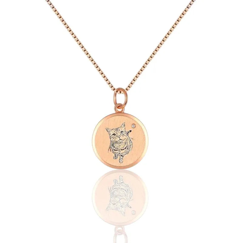 Pet Head Diamond Necklace