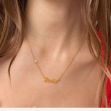 Diamond & Name Necklace
