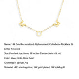Alphanumeric Collarbone Necklace