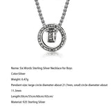 Six Words Sterling Silver Necklace for Boys