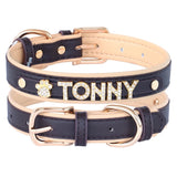 Custom PU Leather Dog and Cat ID Collar with Crystals