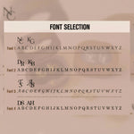 Comparison of different font styles on a textured beige background