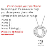 4 Custom Russian Rings Interlocking Necklace