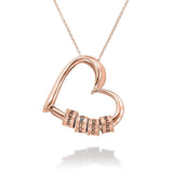 Heart Necklace with Beads